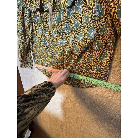 J. Crew Women’s Ratti Elephant Print Blouse Cotton NWT Size 4 Bohemian Milk Maid - Picture 13 of 16